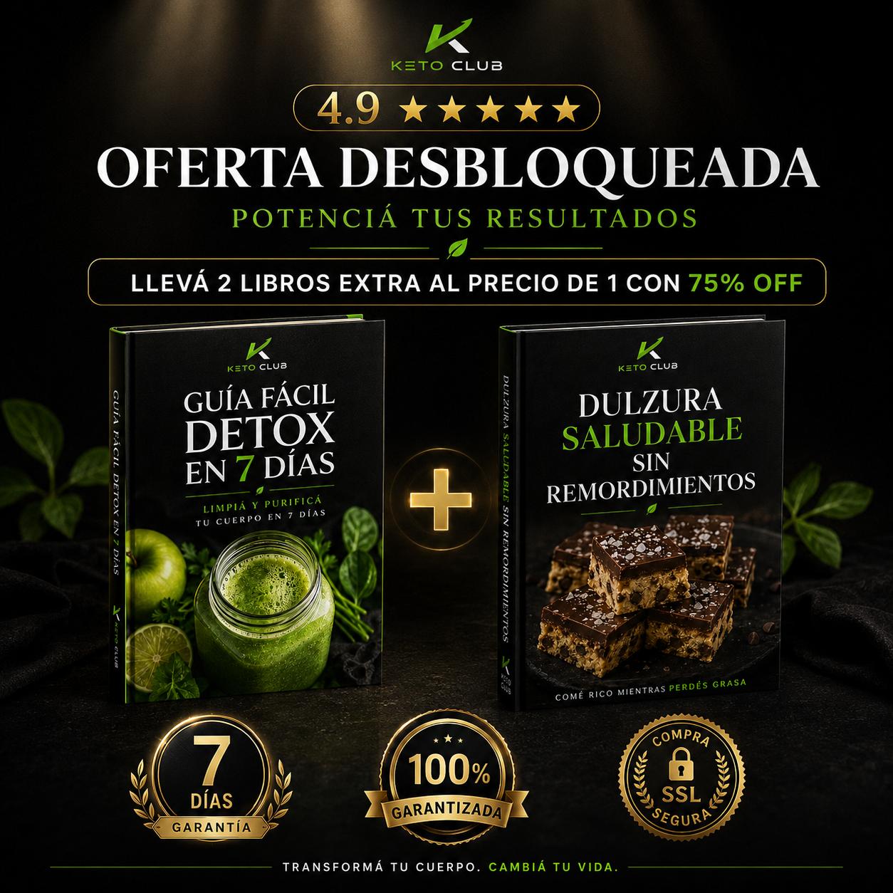 Dulce & Detox - Postres Keto + Guía de Detox Natural OFERTA FLASH
